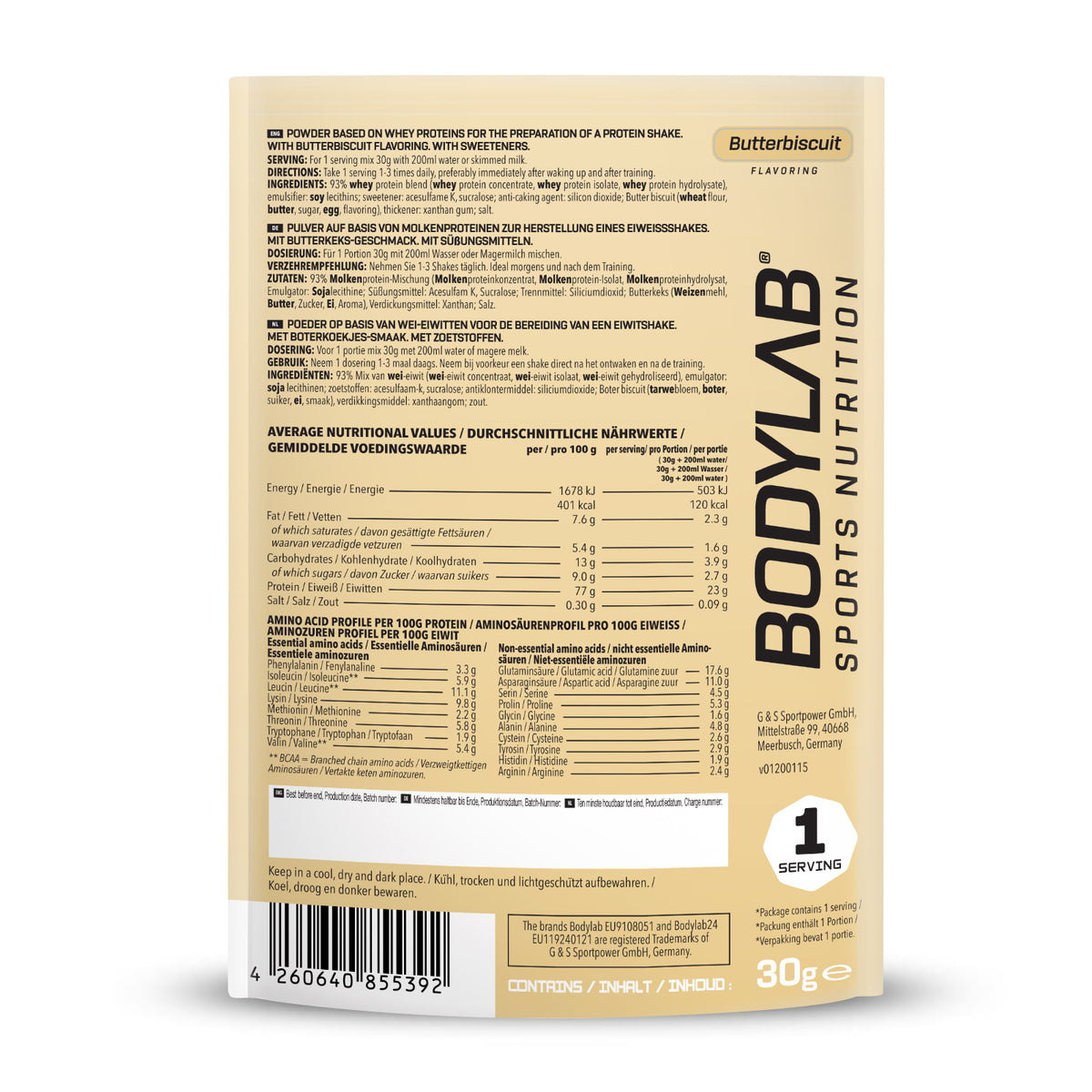 Whey Protein Probe (30g) Butter Biscuit
