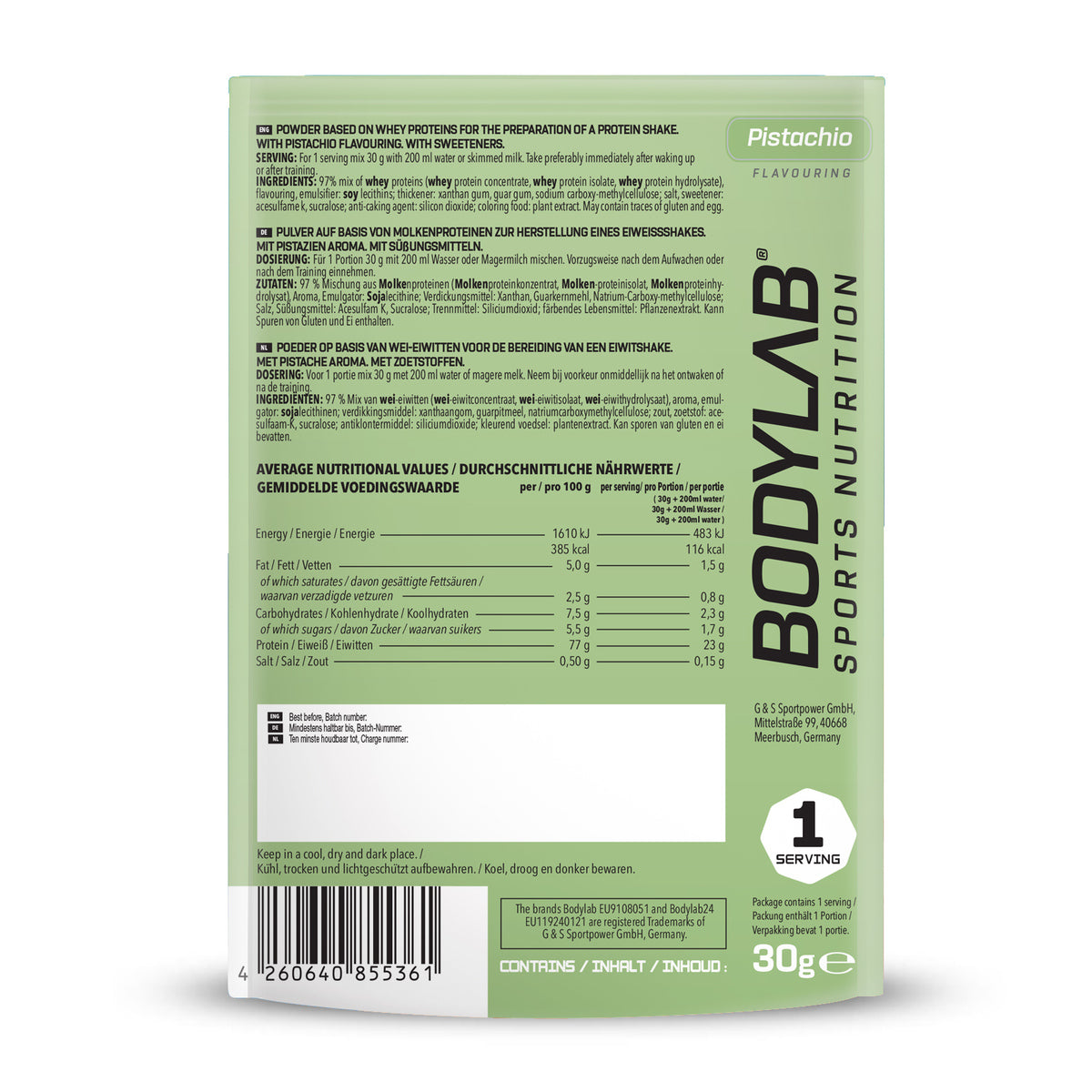 Whey Protein Probe (30g) Pistachio