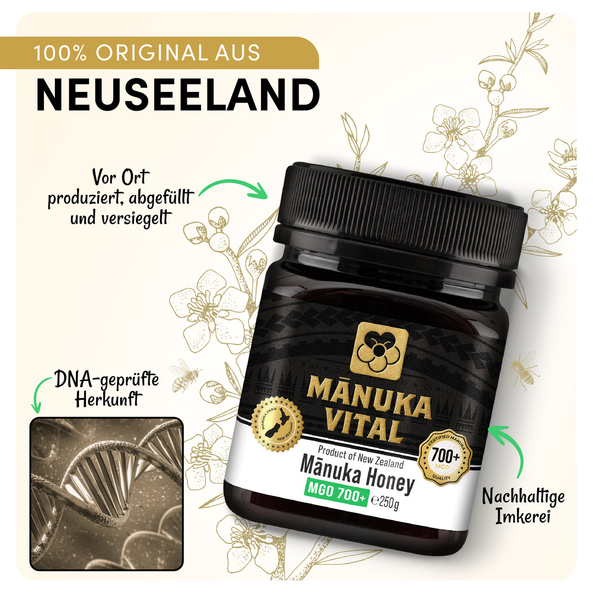 Manuka Vital Honig MGO 700+ (250g)