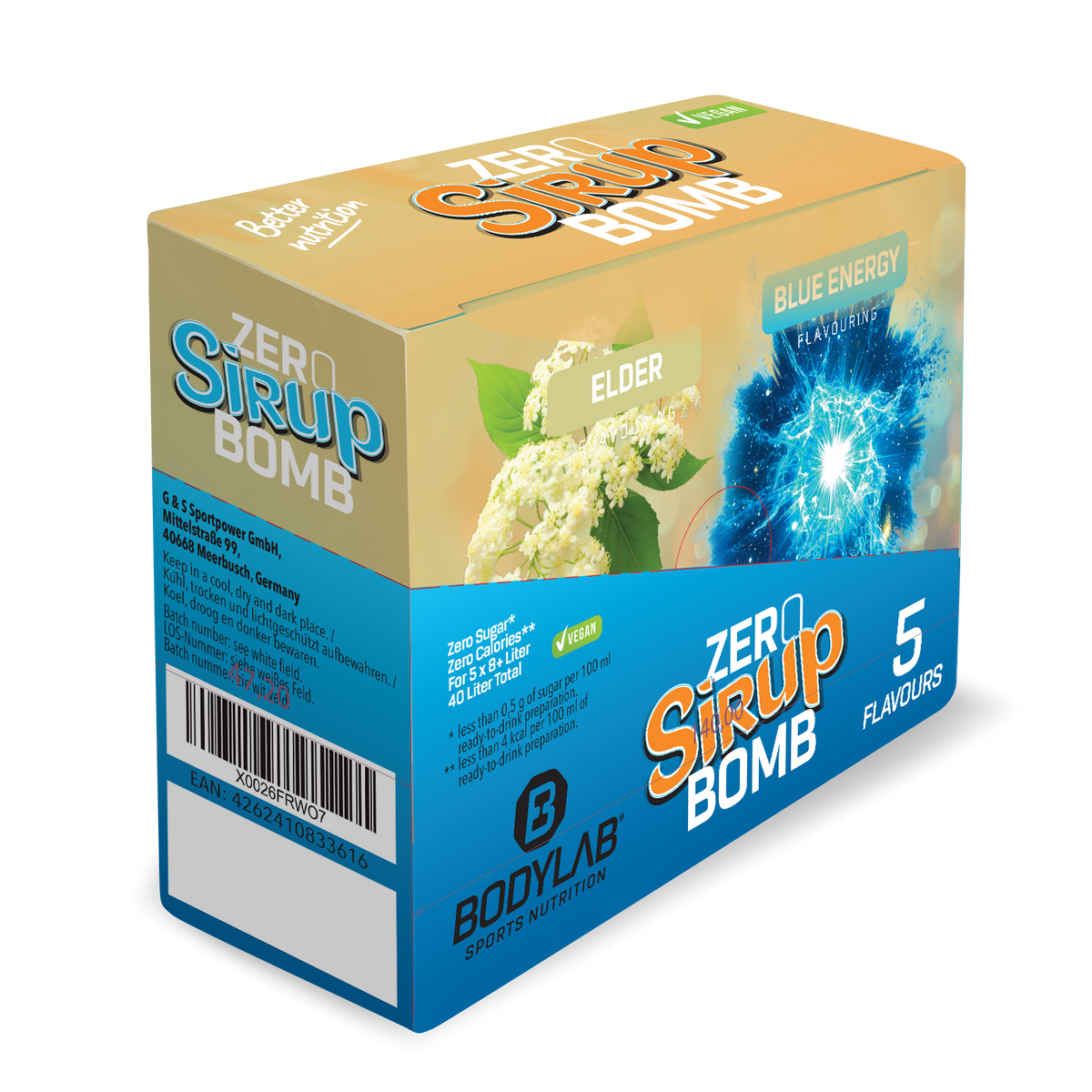 ZERO Sirup BOMB 1.0 - 4.0 Box  (5x65ml) Mixed Box 2