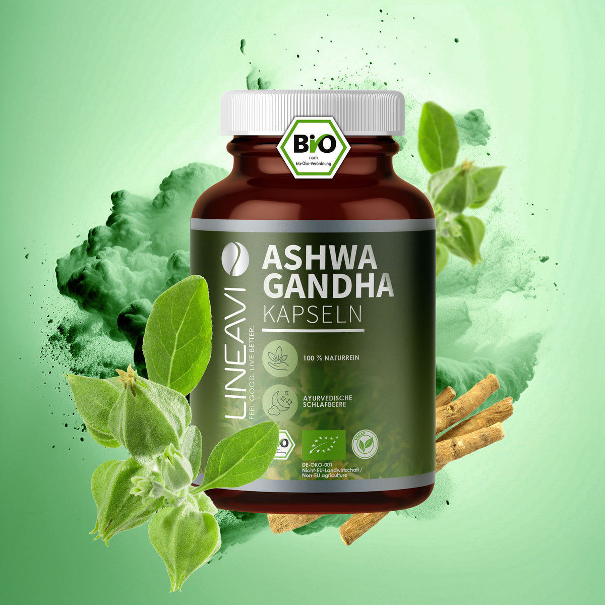 Doppelpack: Bio Ashwagandha Kapseln (2x150 Kapseln)