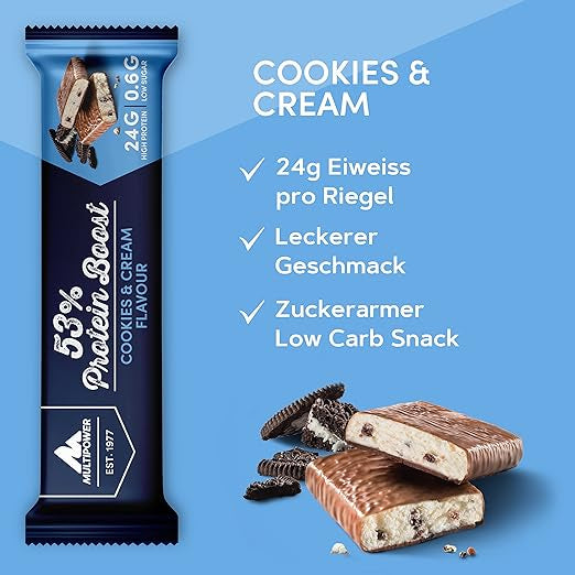 53% Protein Bar (24x50g) Cookies & Cream