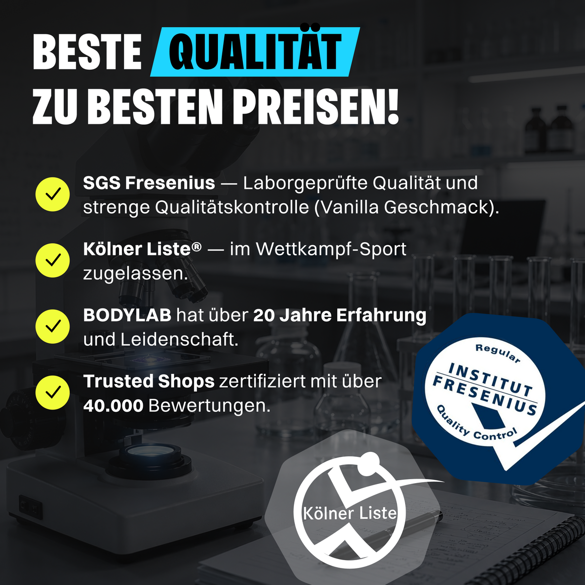 Whey Protein Probierboxen (8 Proben je 30g)