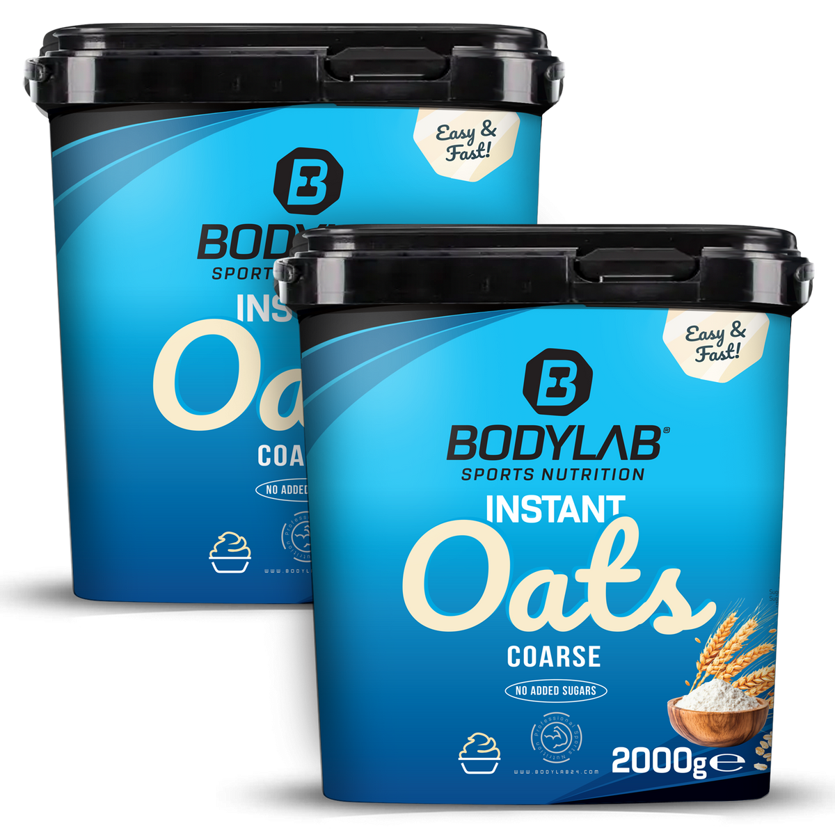 2 x Instant Oats coarse (grob gemahlen) (je 2000g)