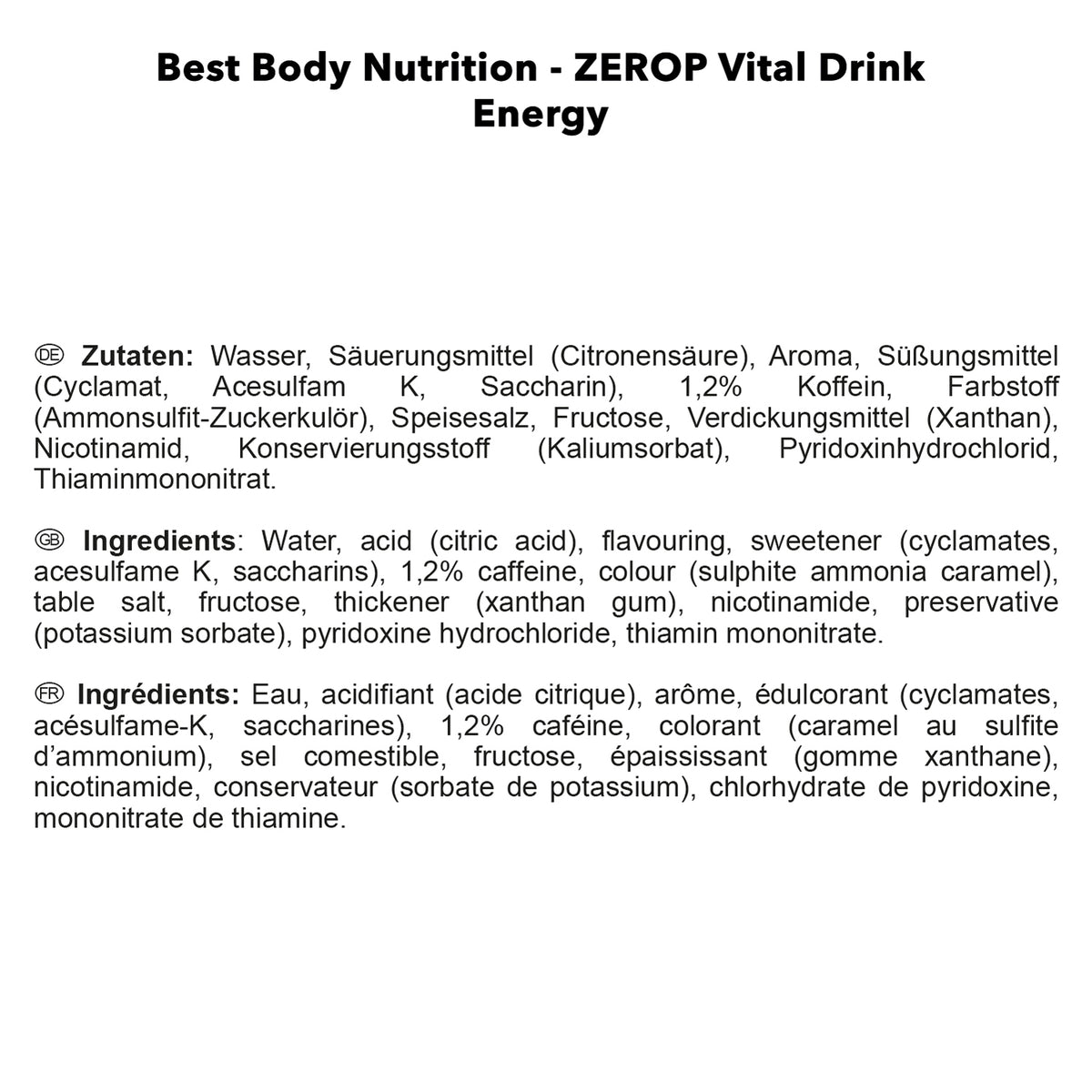 Vital Drink Zerop (1000ml) Energy