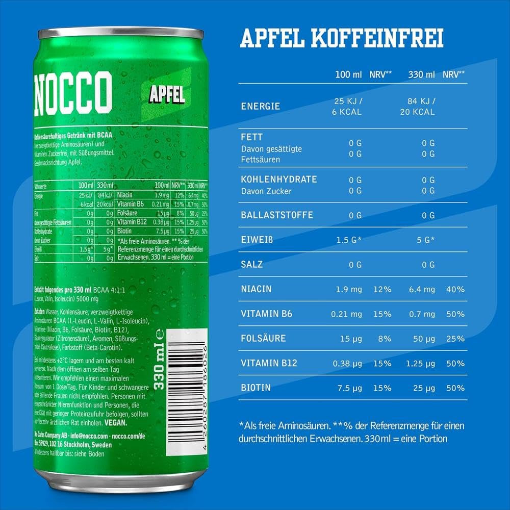 Nocco BCAA (330ml) Apfel