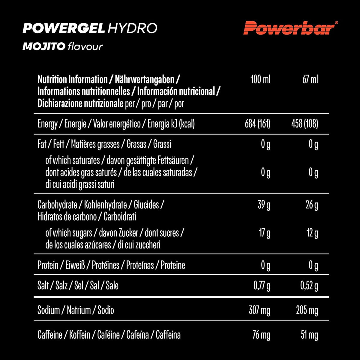 PowerGel Hydro (67g) Mojito mit Koffein