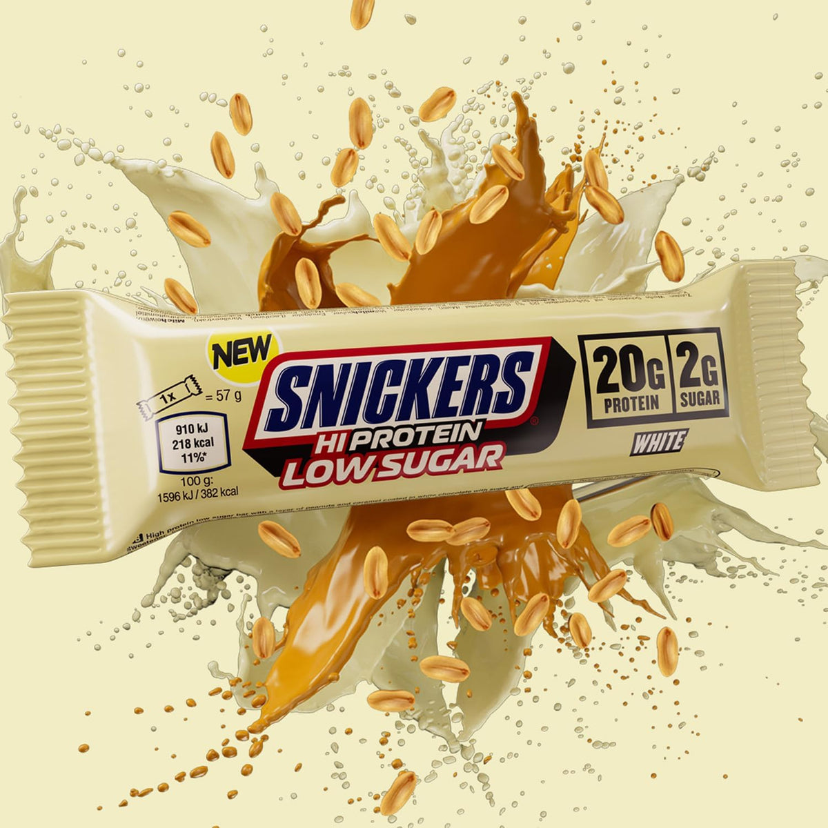 Snickers Low Sugar High Protein Bar (12x57g) White Chocolate