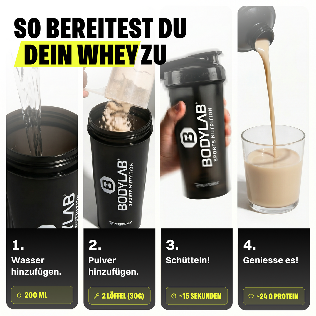 Whey Protein Probierboxen (8 Proben je 30g)