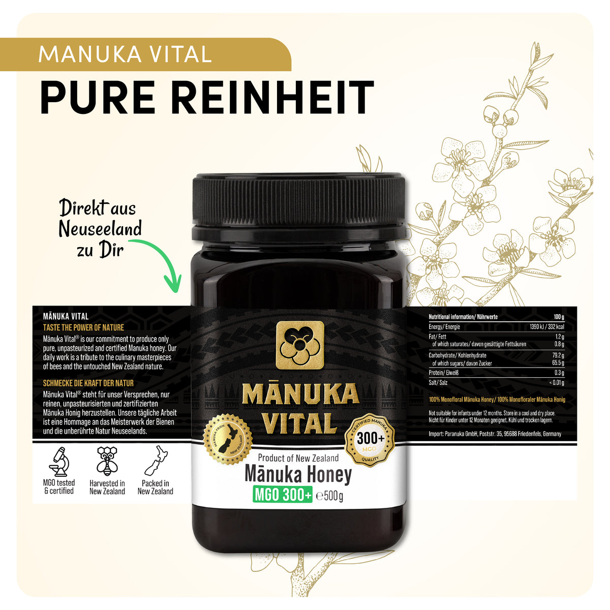 Manuka Vital Honig MGO 300+ (250g)