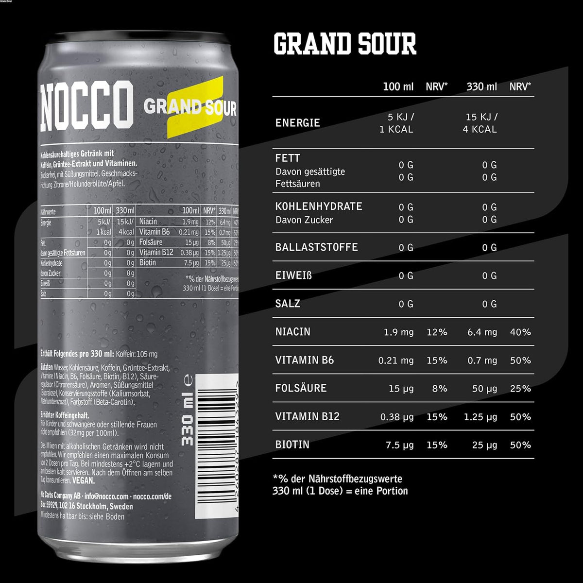 Nocco BCAA (24x330ml) Grand Sour