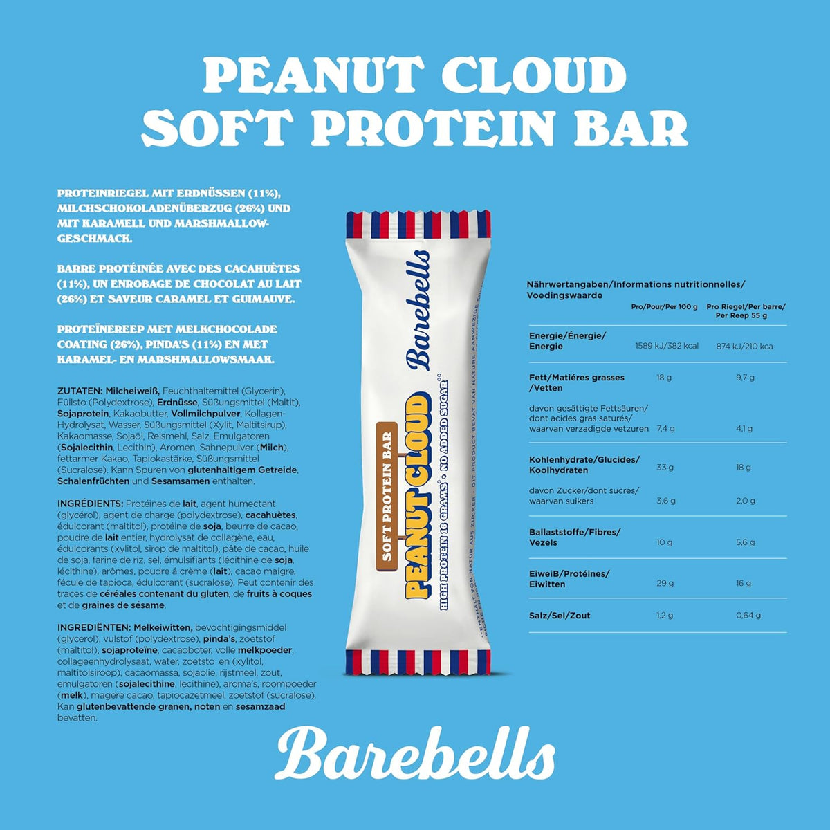 Soft Protein Bar (55g) Peanut Cloud