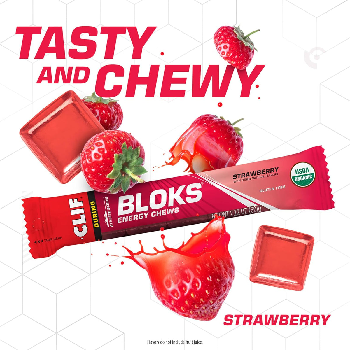 Clif Bloks Energy Chews (18x60g) Strawberry