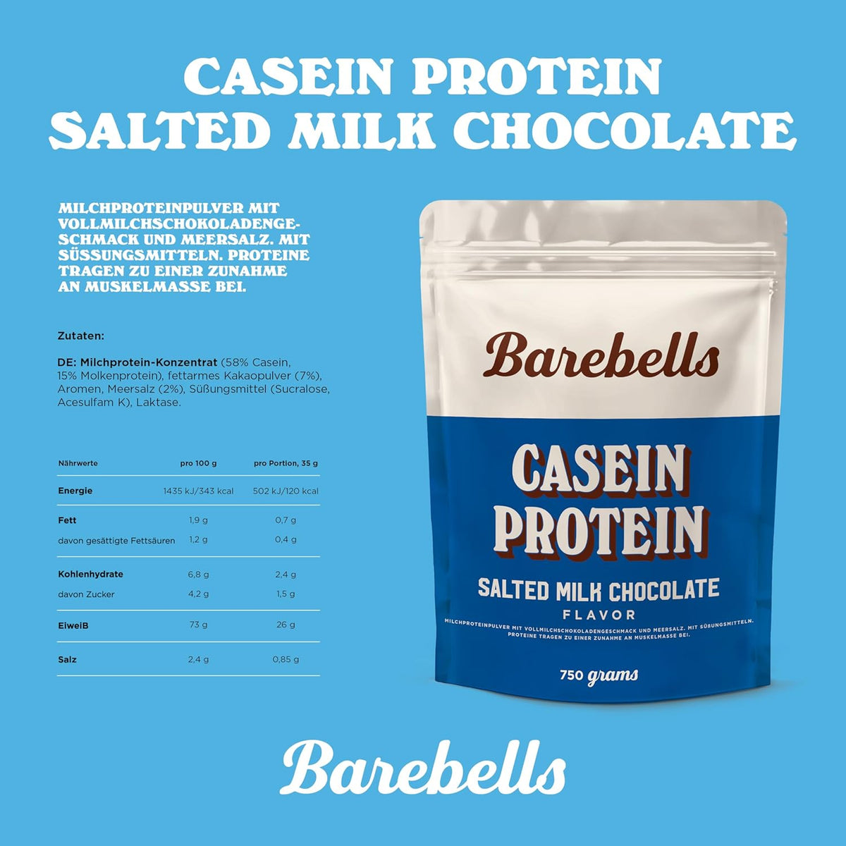 Casein Protein (750g) Salted Milk Chocolate
