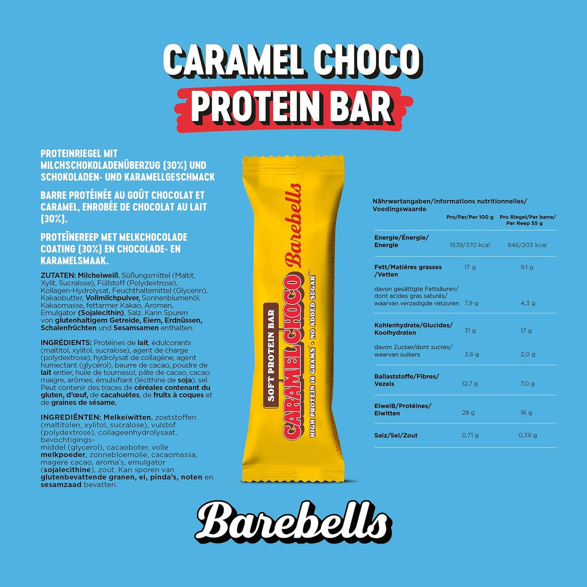 Soft Protein Bar (55g) Caramel Choco