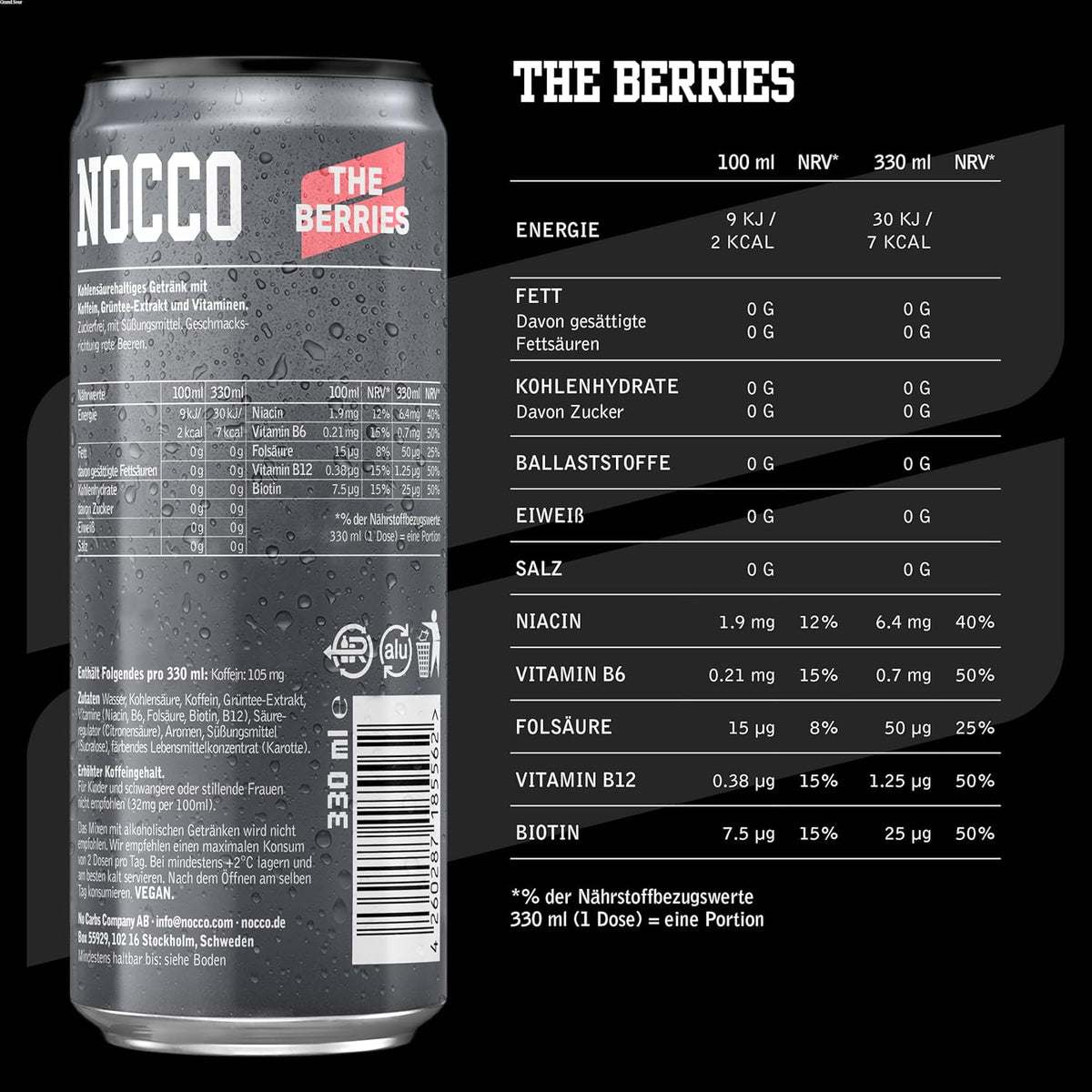 Nocco Black (24x330ml) The Berries