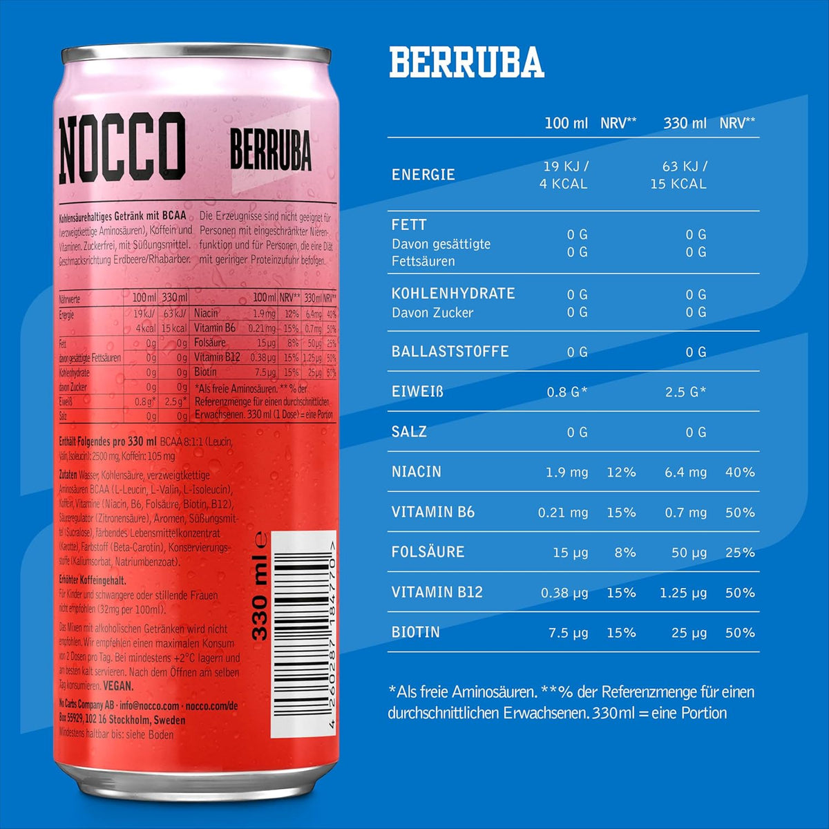 Nocco BCAA (24x330ml) Berruba