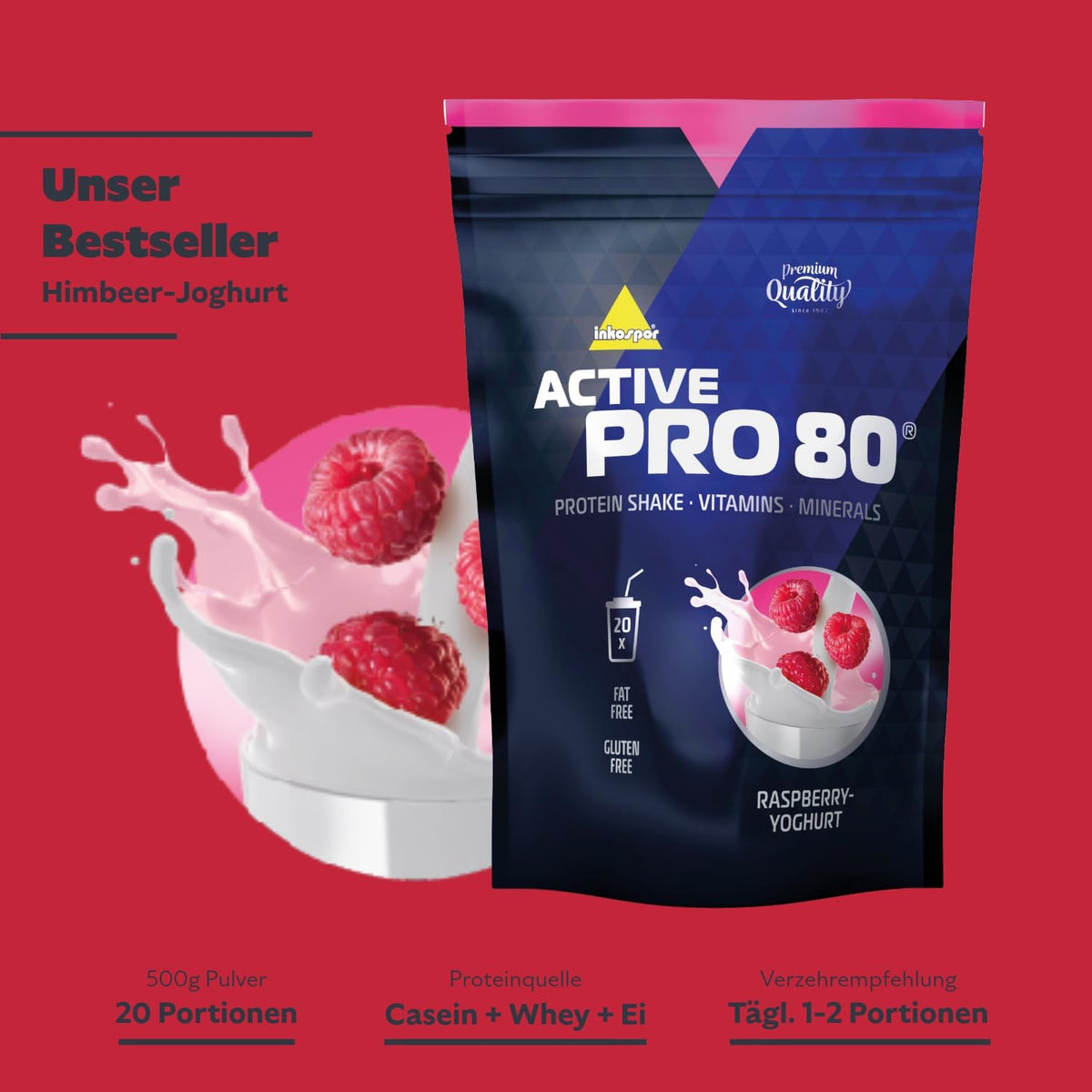 Active Pro 80 (500g) Himbeer-Joghurt