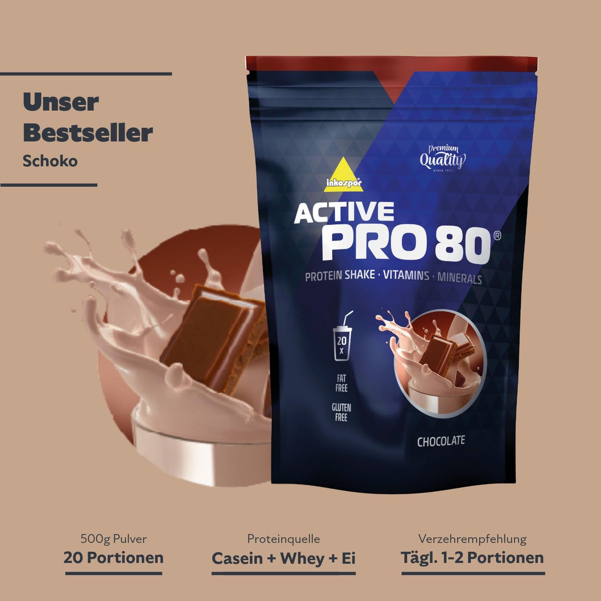 Active Pro 80 (500g) Schoko