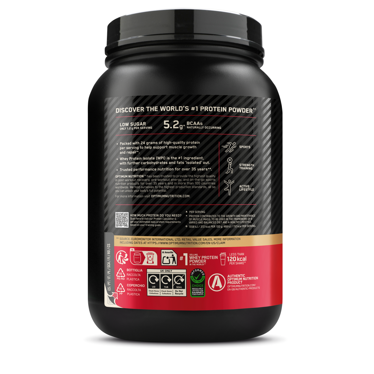 100% Whey Gold Standard (780g) Delicious Strawberry