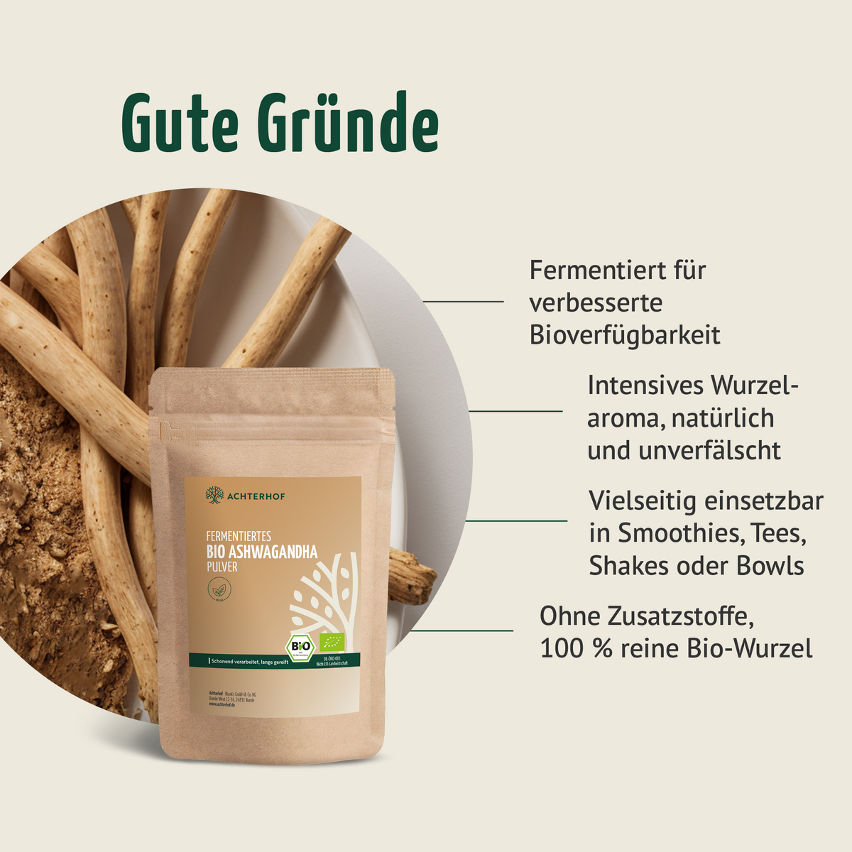 Bio Ashwagandha fermentiert (500g)