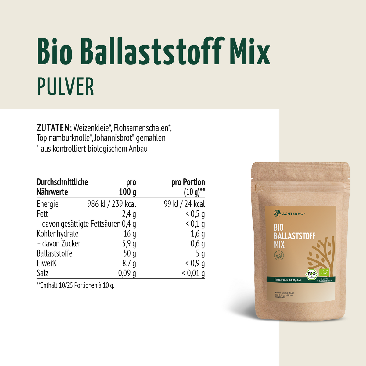 Bio Ballaststoff Mix (250g)