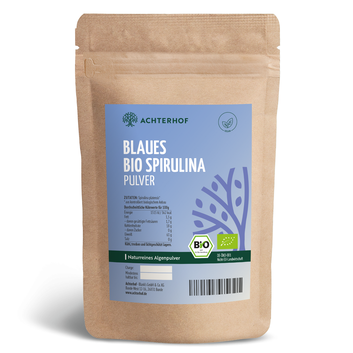 Blaues Bio Spirulina Pulver (100g)