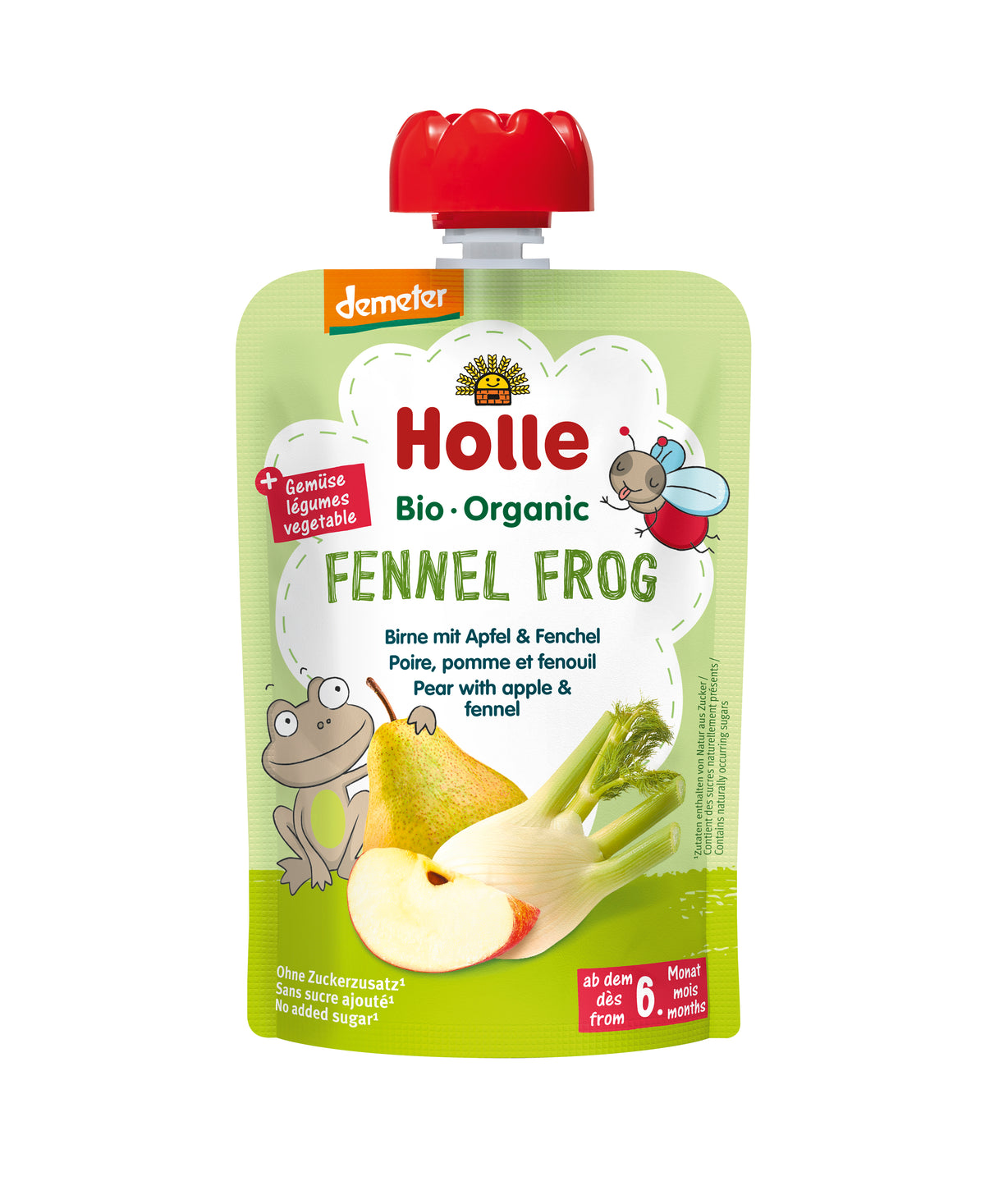 Demeter Pouchy ab dem 6. Monat (90g) Birne mit Apfel & Fenchel