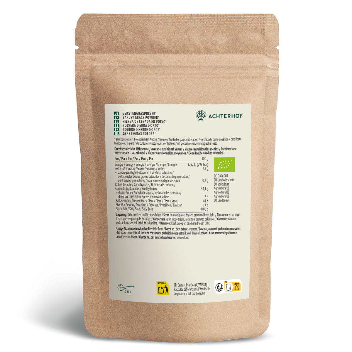 Gerstengras Pulver Bio (500g)