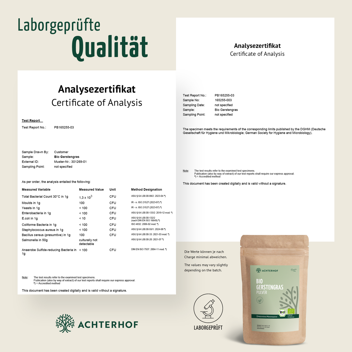 Gerstengras Pulver Bio (500g)