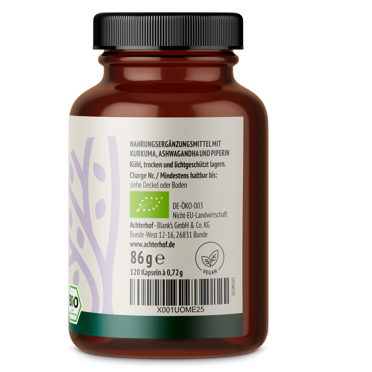 Goldene Mischung Kapseln Bio – mit Piperin (120 Kapseln)