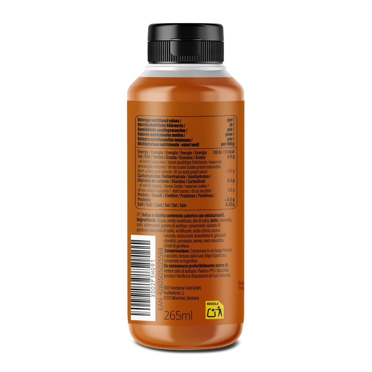 GymQueen Mamma Mia Zero Saucen (265ml) Karamellkeks / Lotuskeks
