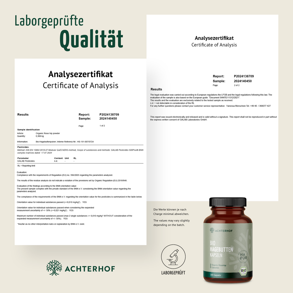 Hagebutten Kapseln Bio (180 Kapseln)