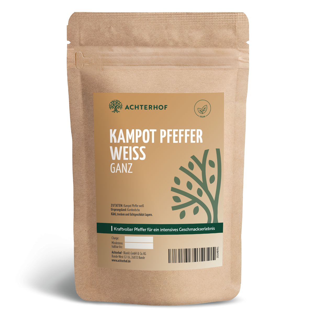 Kampot Pfeffer weiß ganz (50g)