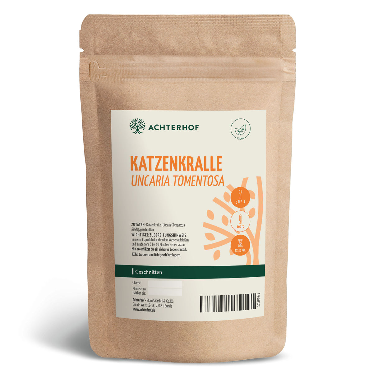 Katzenkralle Tee (Uncaria Tomentosa) geschnitten (500g)
