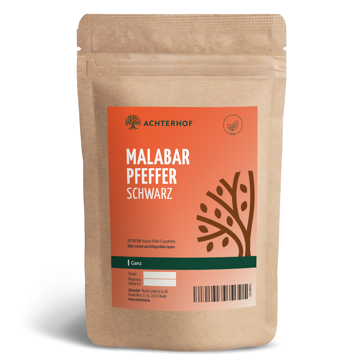 Malabar Pfeffer schwarz ganz (250g)