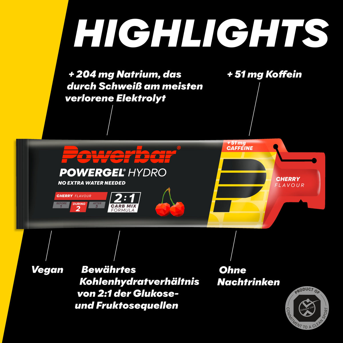 PowerGel Hydro (24x67g) Cherry mit Koffein