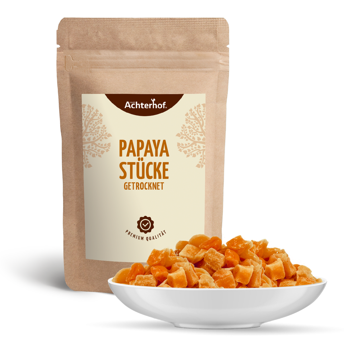 Papayastücke getrocknet & gezuckert (500g)