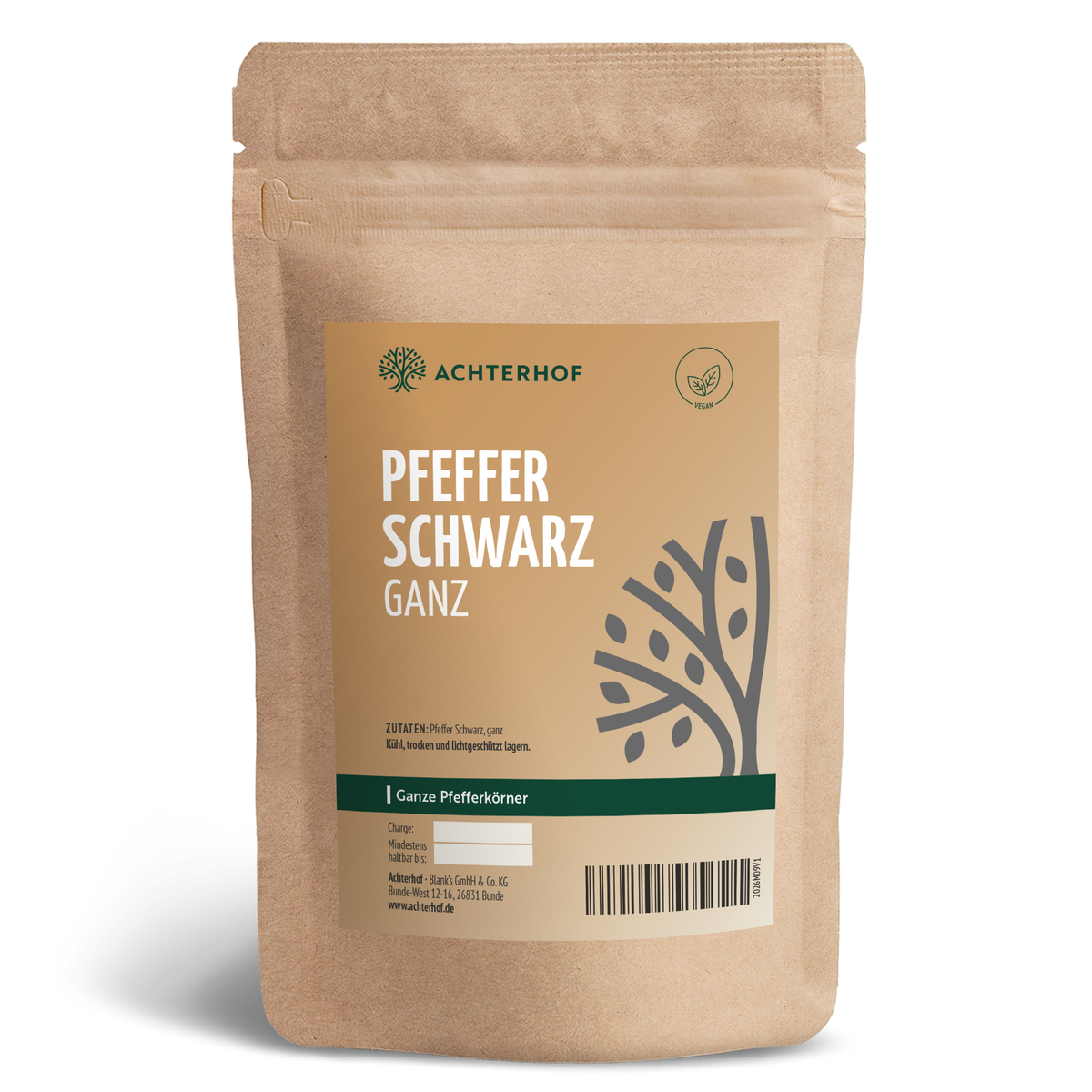 Pfeffer schwarz ganz (250g)