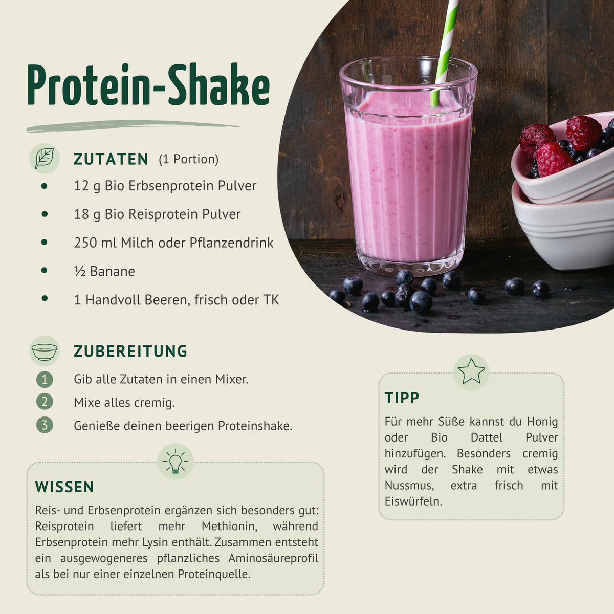 Bio Erbsenprotein Pulver (500g)