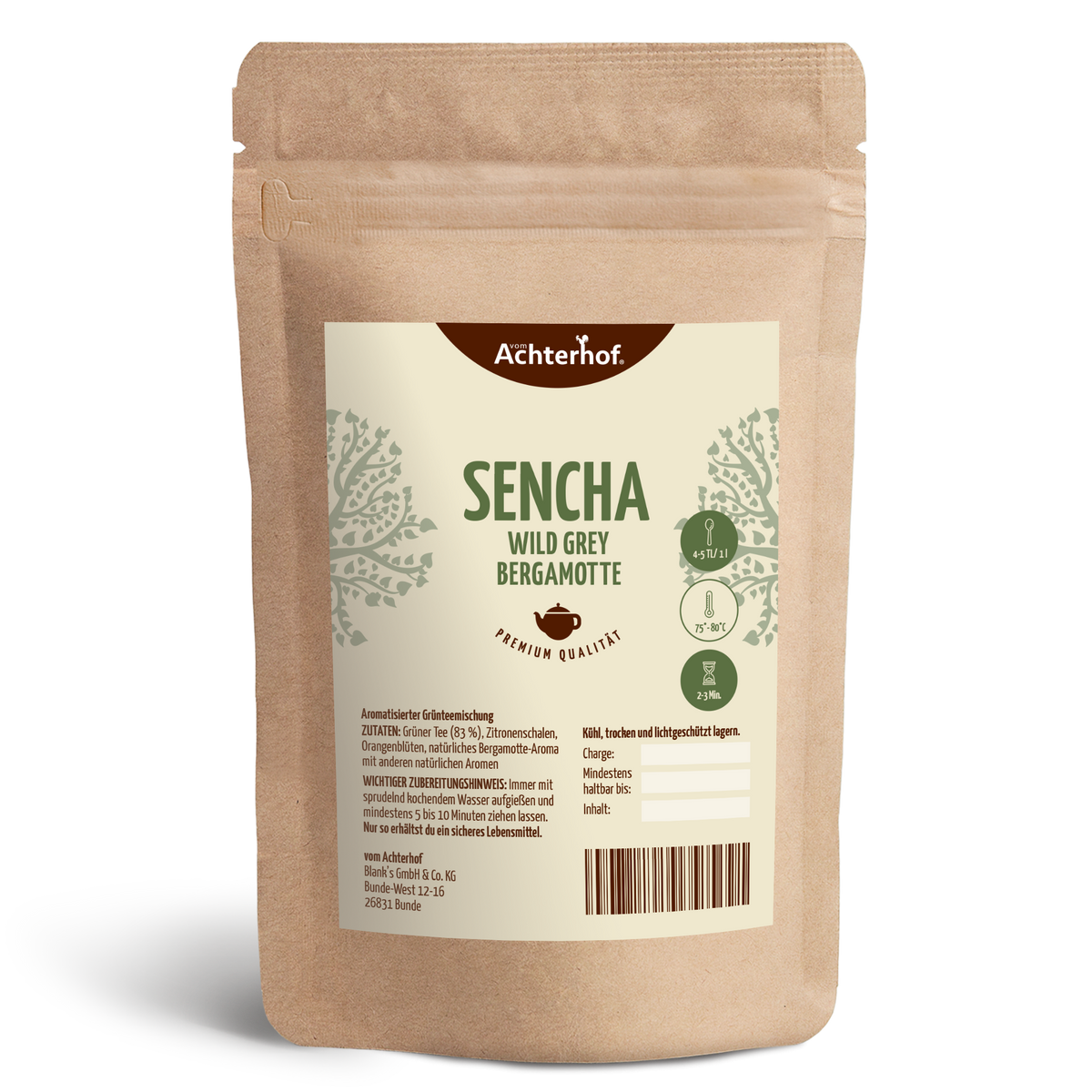 Grüner Tee Sencha Wild Grey Bergamotte (250g)