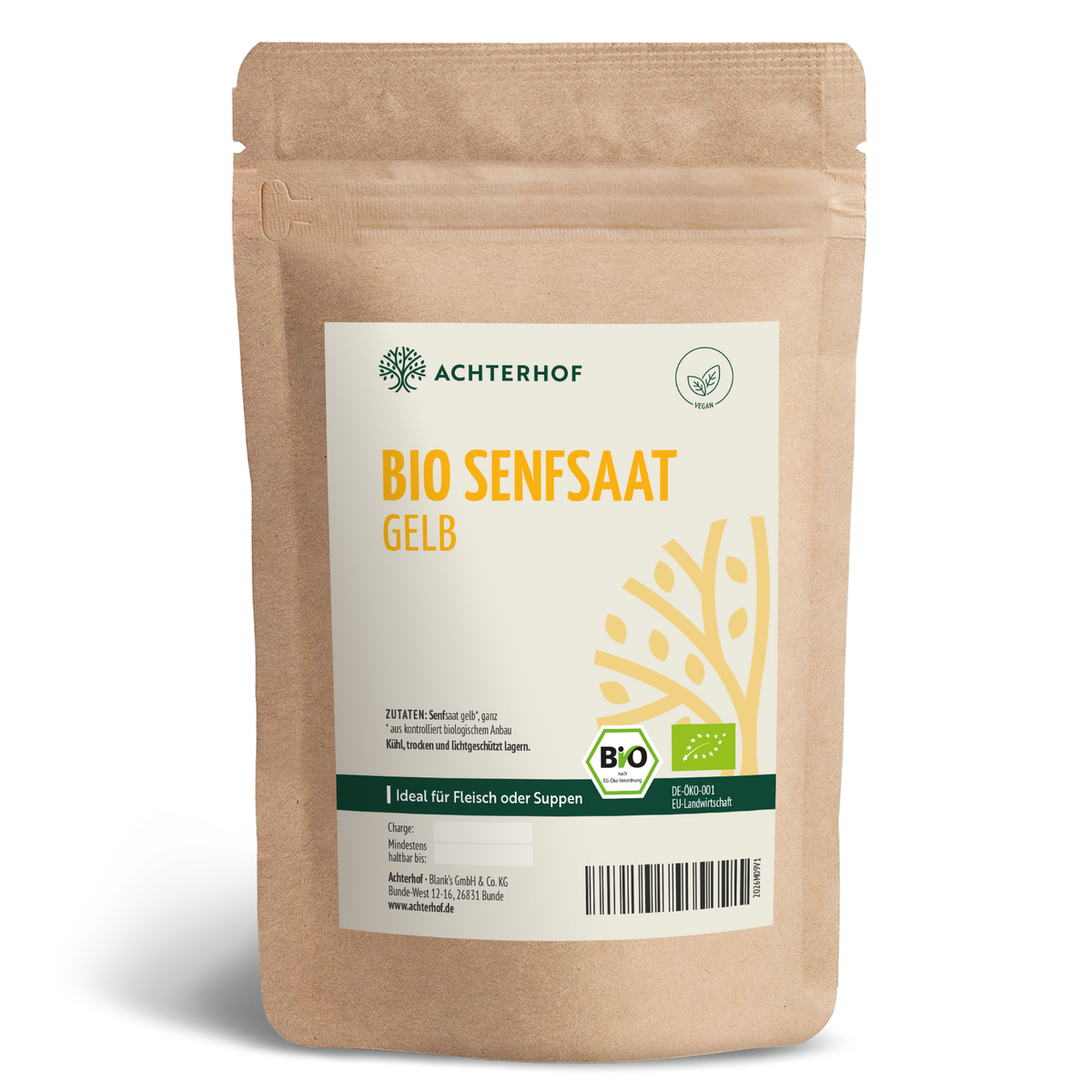 Senfsaat gelb ganz Bio (250g)
