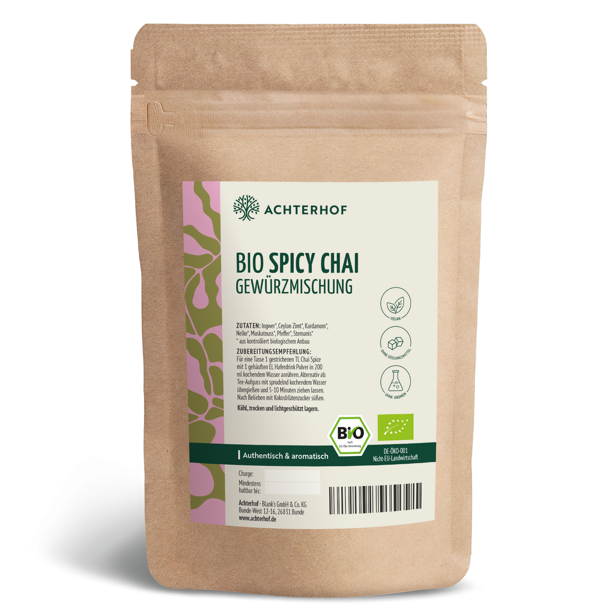 Bio Chai Spice Gewürzmischung – zuckerfrei (250g)