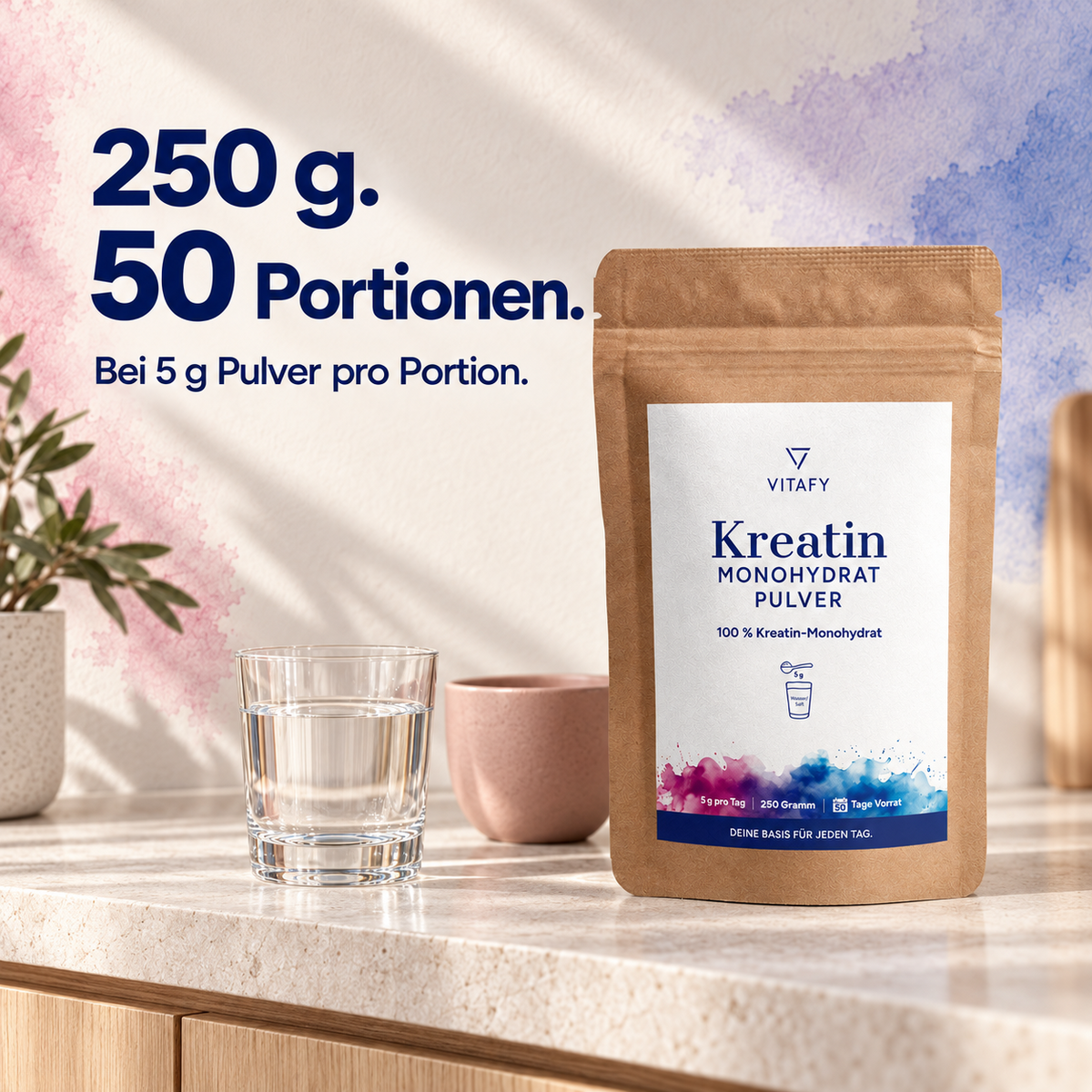100% Kreatin Monohydrat Pulver (250g)