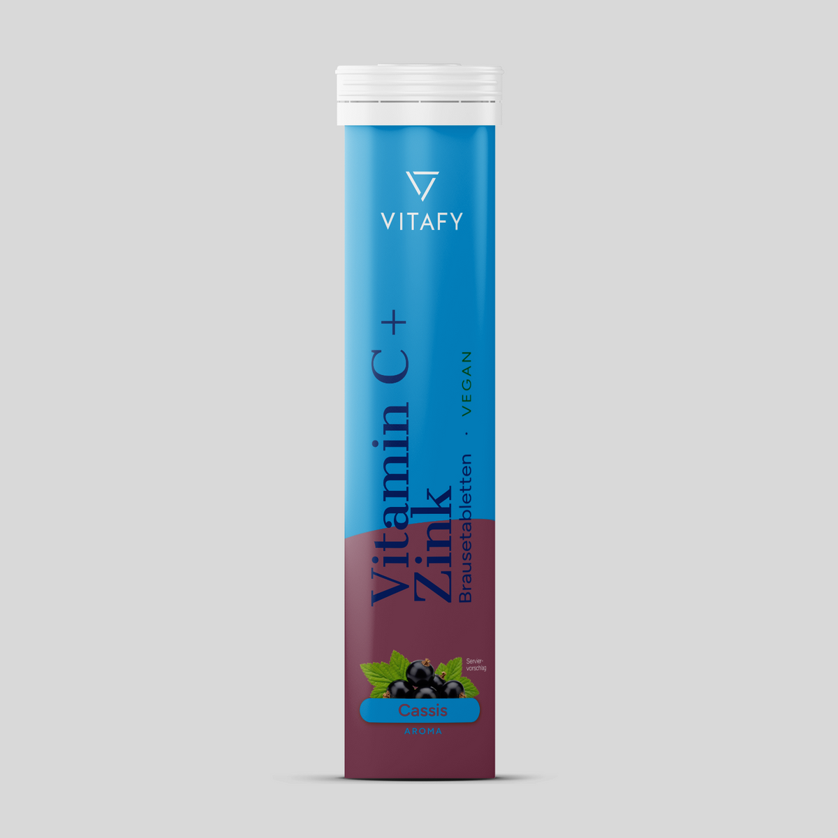 Vitamin C + Zink - Cassis (20 Brausetabletten)
