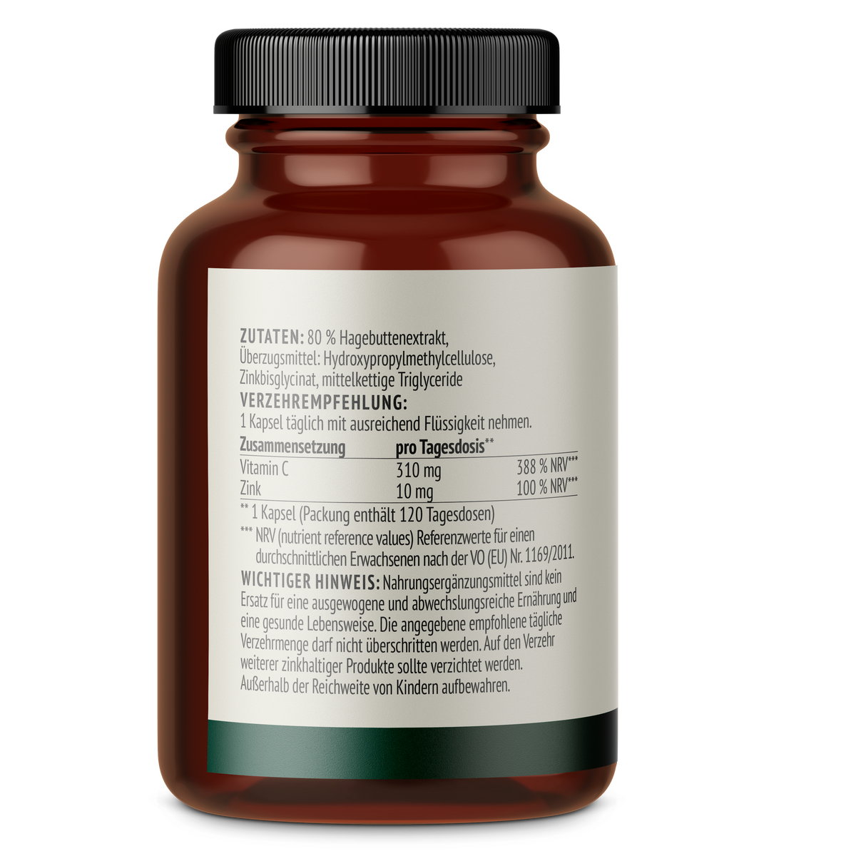 Vitamin C und Zink Kapseln (120 Kapseln)